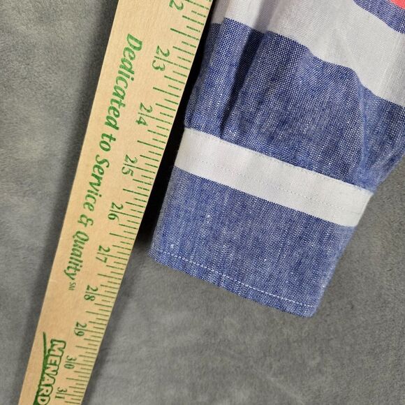 Vineyard Vines Slim Fit Tucker shirt mens XL long sleeve linen blend striped - Picture 8 of 10